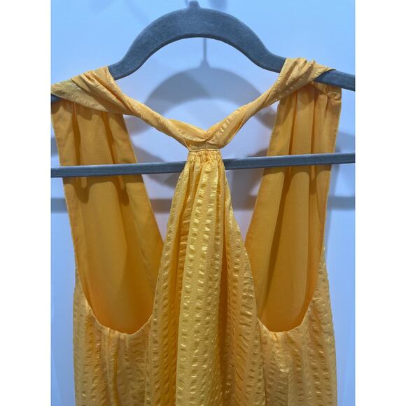 NWT FRAME 100% Silk Draped Crinkle Halter Neck Top Sz S - Picture 3 of 10